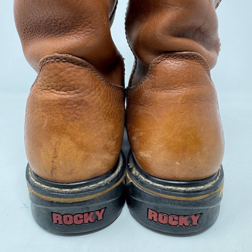 Rocky Wellington FQ0002785 Brown‎ Steel Toe Cowboy Western Work Boots Size 11 M - Picture 11 of 16